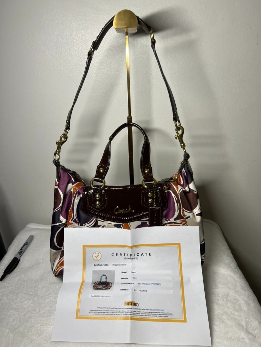 Coach Ashley Scarf Print Satchel from from 2012 - Like New